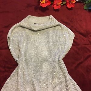Woolen Sweater with Sparkle Wool Knit and Sequins.