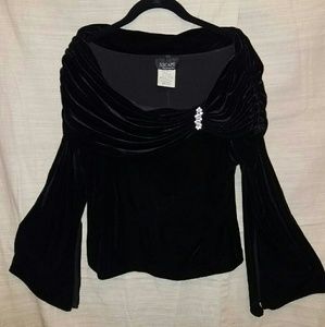 Black velvet top