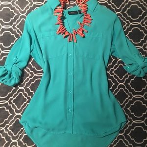 Teal Blouse