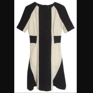 W118 by Walter Baker black & cream a-line dress
