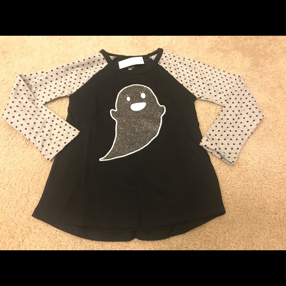 Gap Halloween Glitter Ghost Shirt 5t NWT