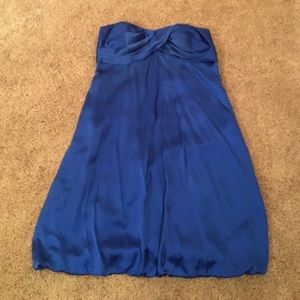 Cache Blue Bubble Hem Strapless Dress in size 6