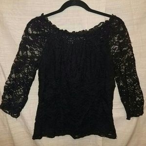 Off the shoulder lace top