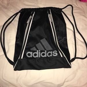 Adidas black and white string bag