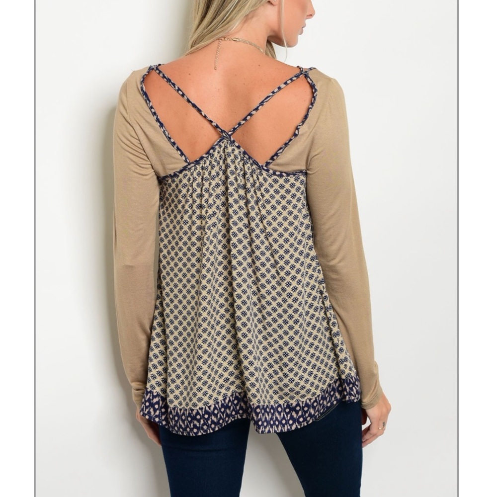 Long Sleeve Print Top