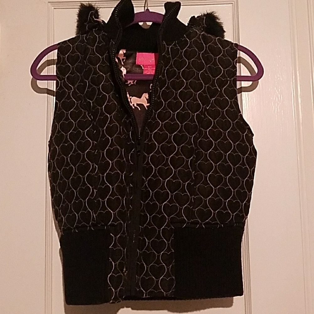 Betsey Johnson heart quilt vest