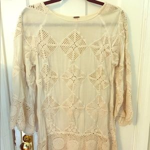 Free People cream tunic
