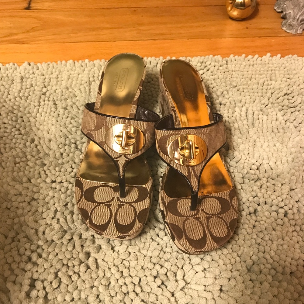 Coach wedges, size 7.