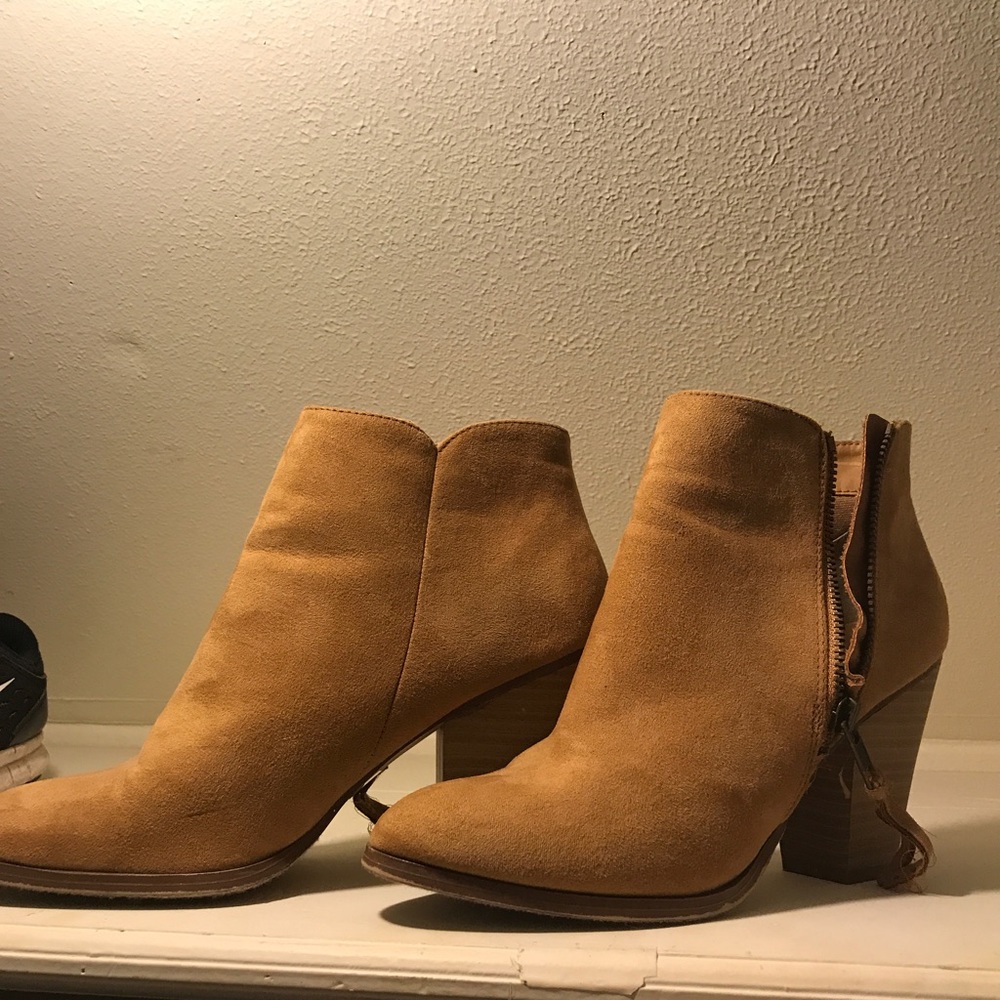 Camel colored booties