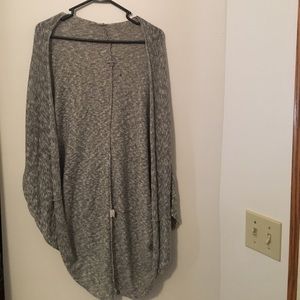 Grey knitted cardigan