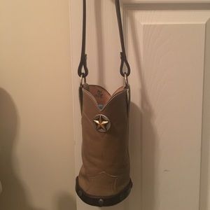 Cowboy boot leather purse
