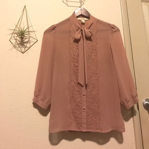 Lacy Pink Blouse