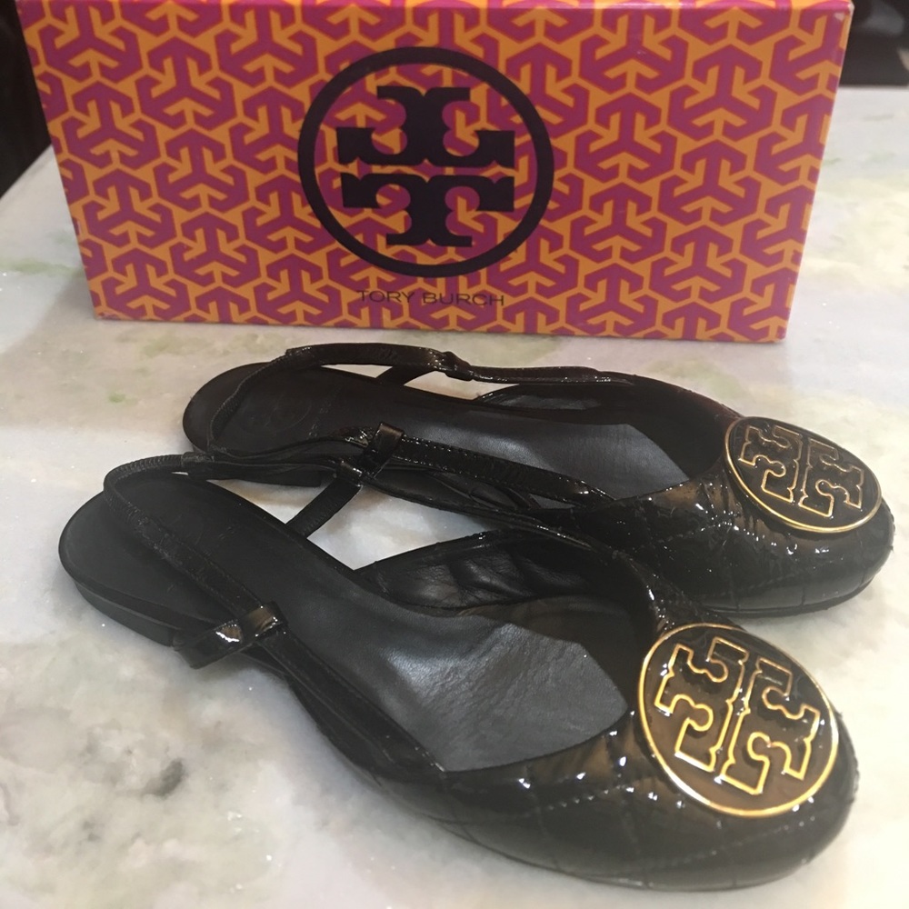 Tory Burch Charlotte Sling Patent