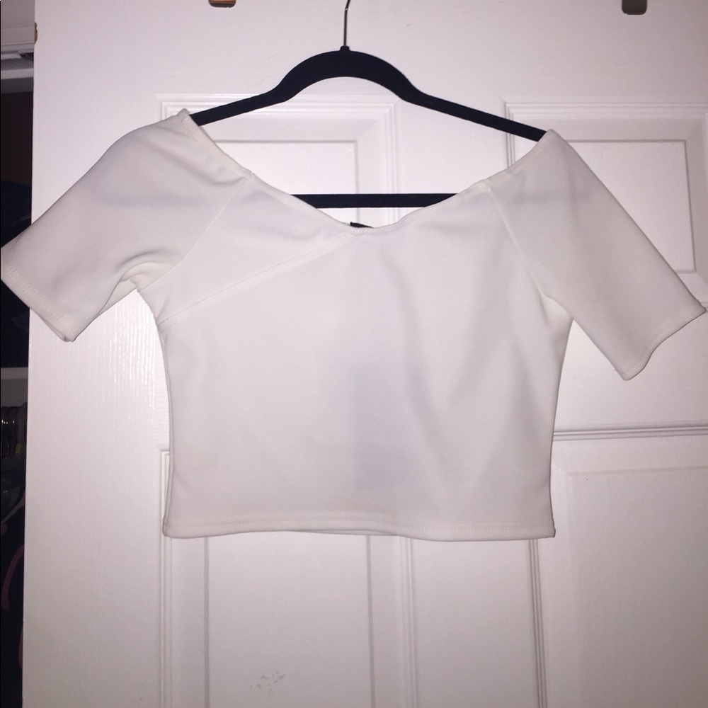 Misguided White Crop Top