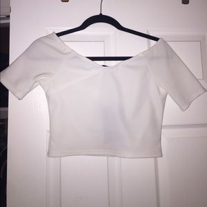 Misguided White Crop Top