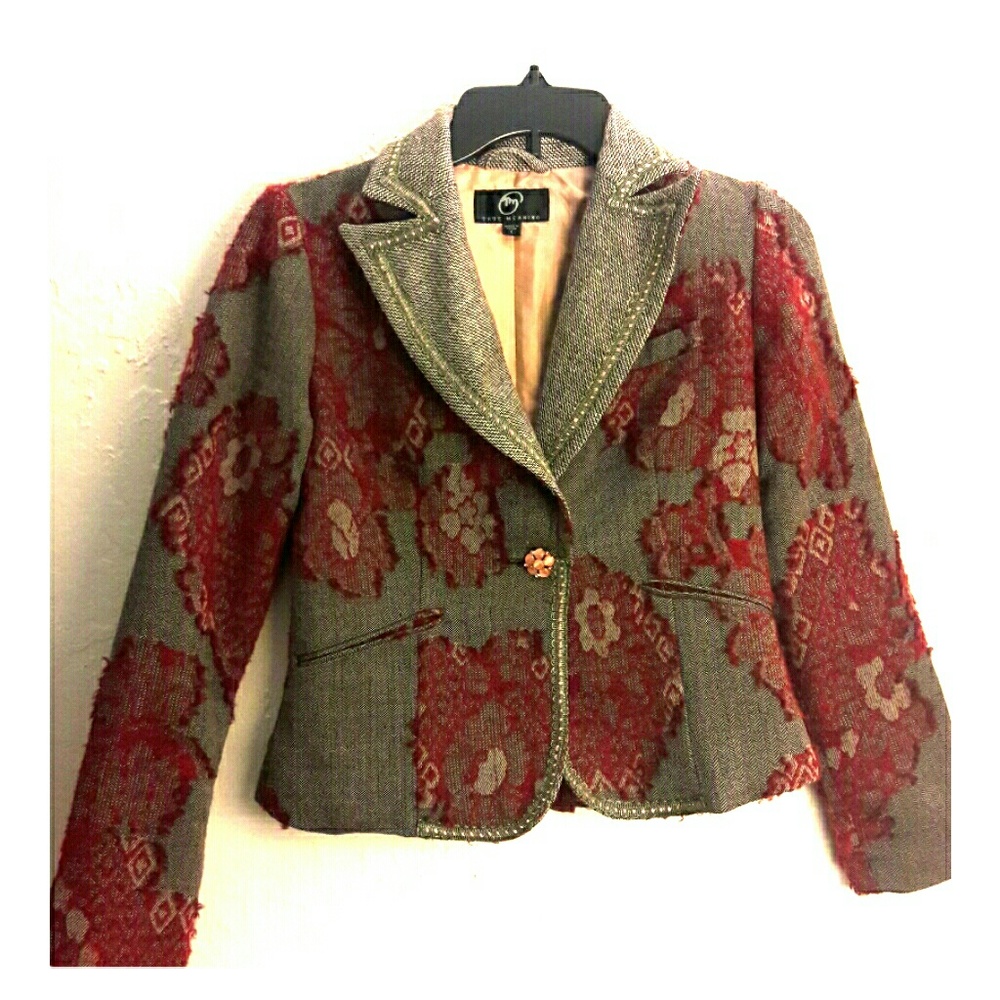 True Meaning Women's Floral Blazer