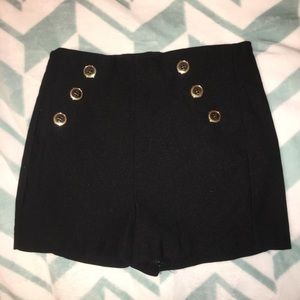 High-waisted spandex shorts