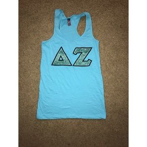 STITCHED DELTA ZETA LETTERS