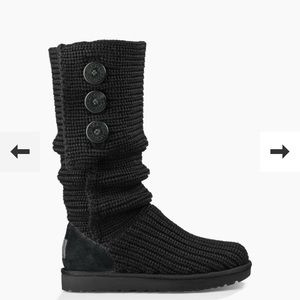 Black Knit Uggs
