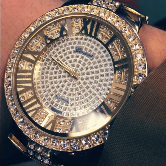 Iced out 14k golf plated watch - Picture 1 of 1