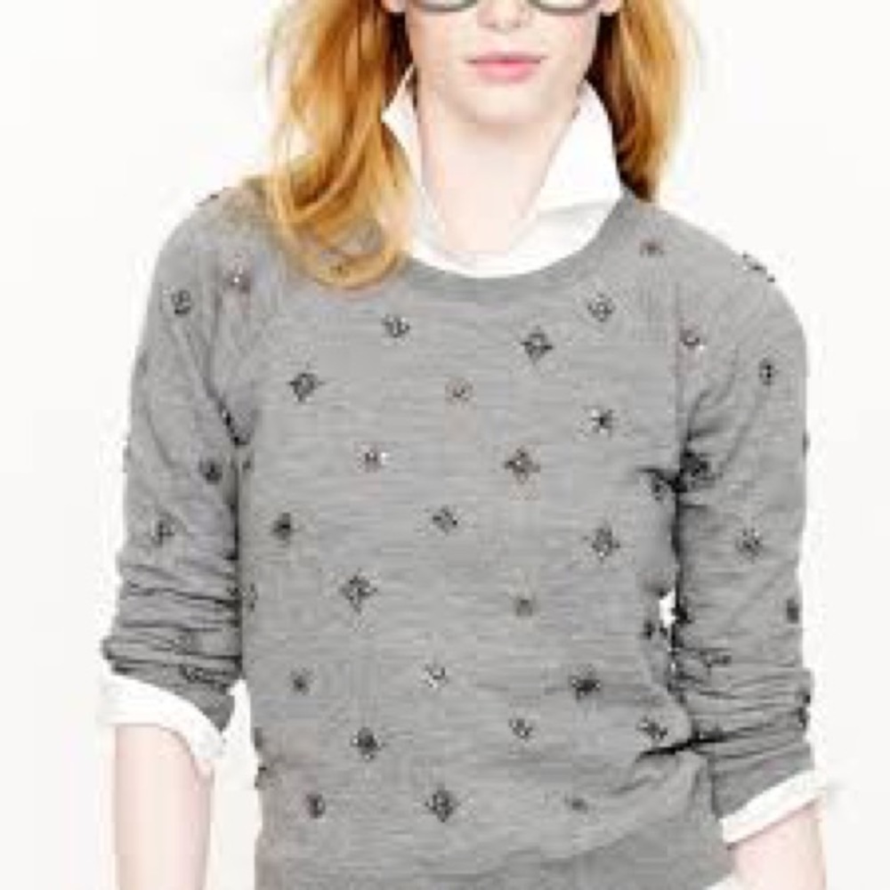 J.Crew Jeweled Sweatshirt