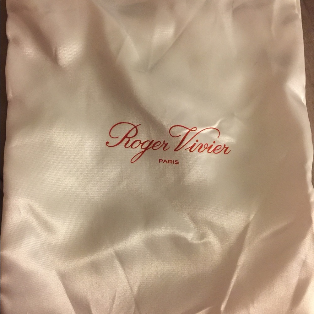 Roger Vivier satin pouch/ storage bag/ dust bag