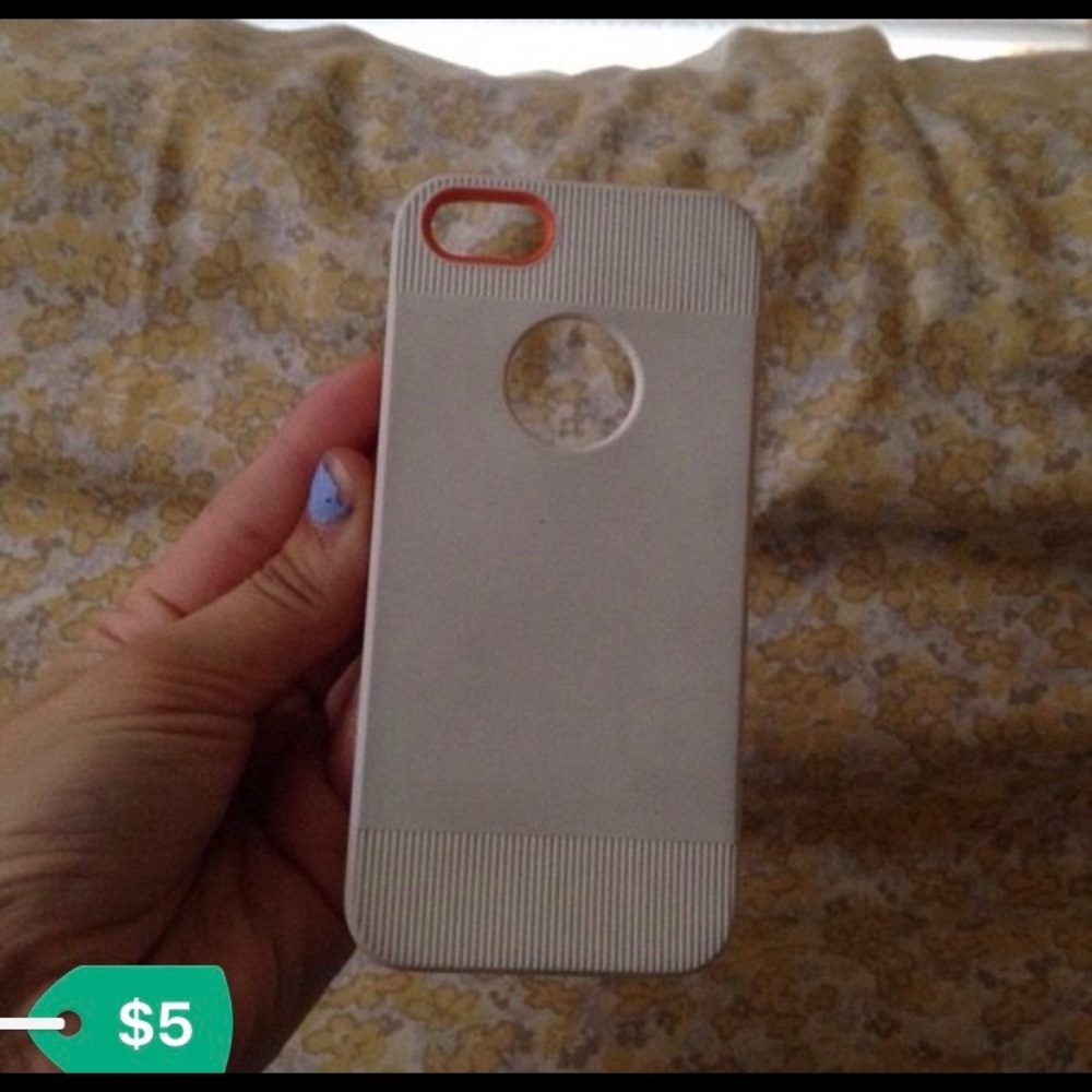 iPhone 5s case orange and white