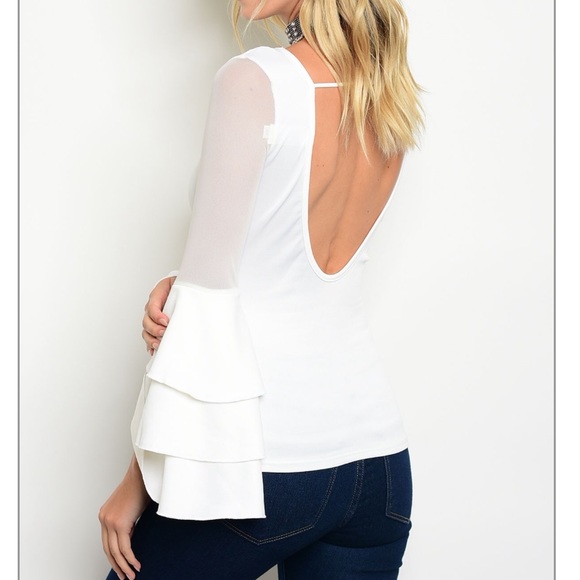 Layered Bell Sleeve Top - Picture 2 of 2