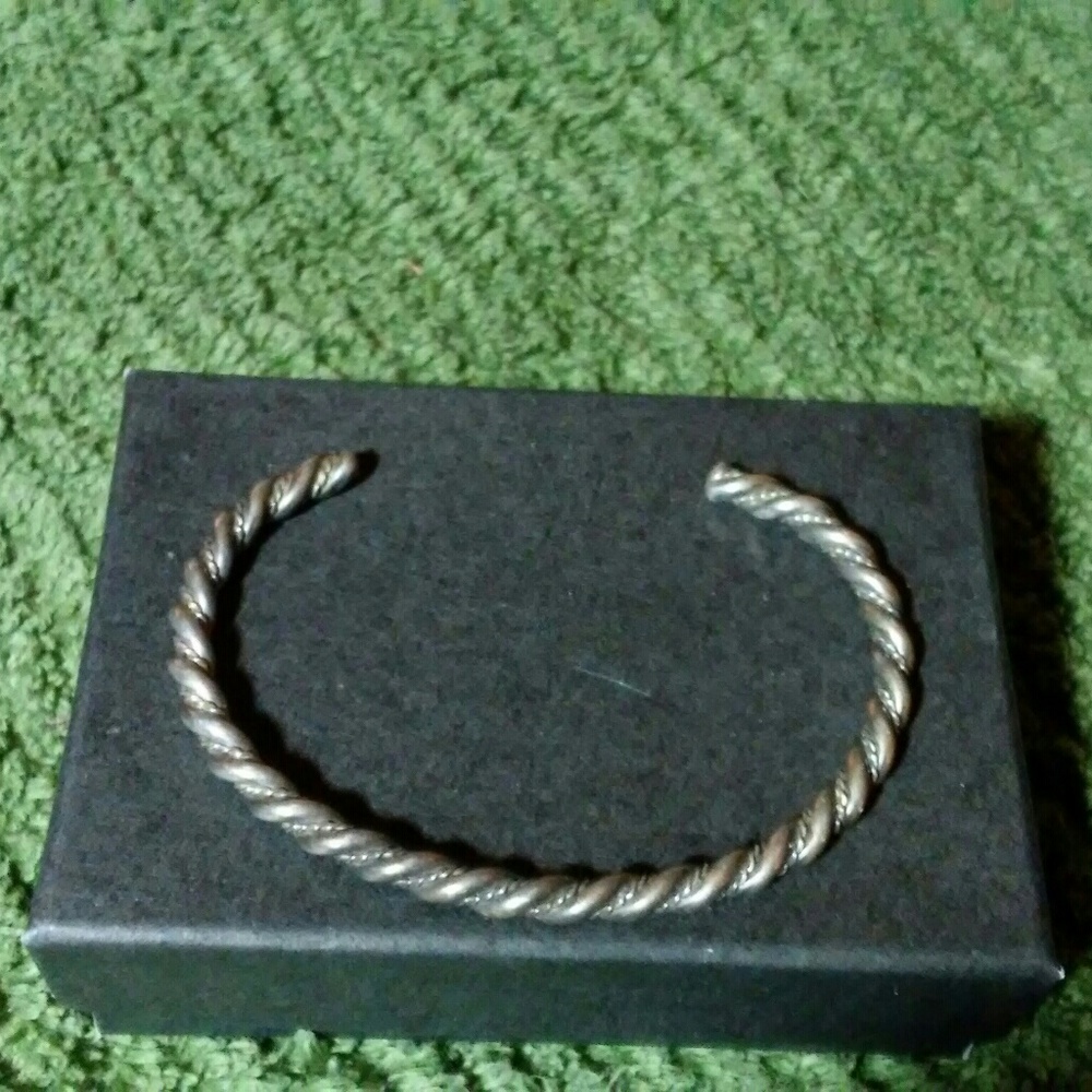 .925 cuff rope twist bracelet