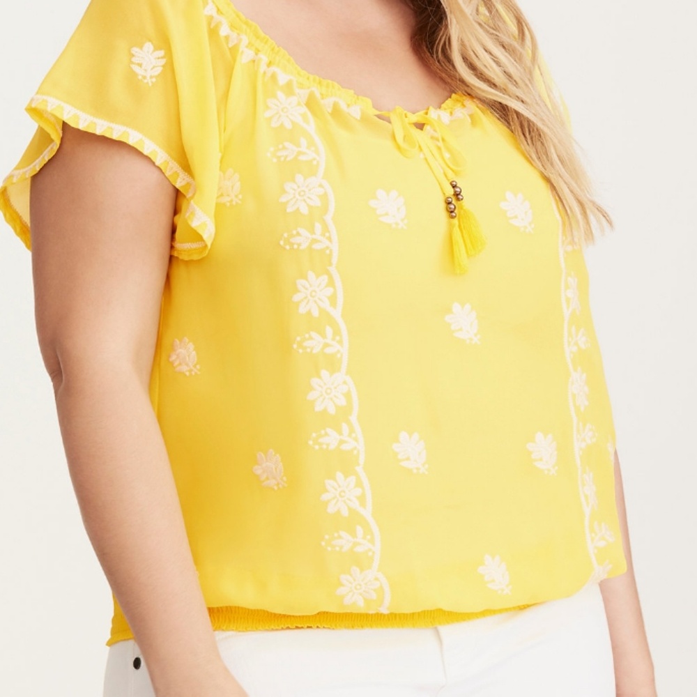 💲Yellow torrid blouse