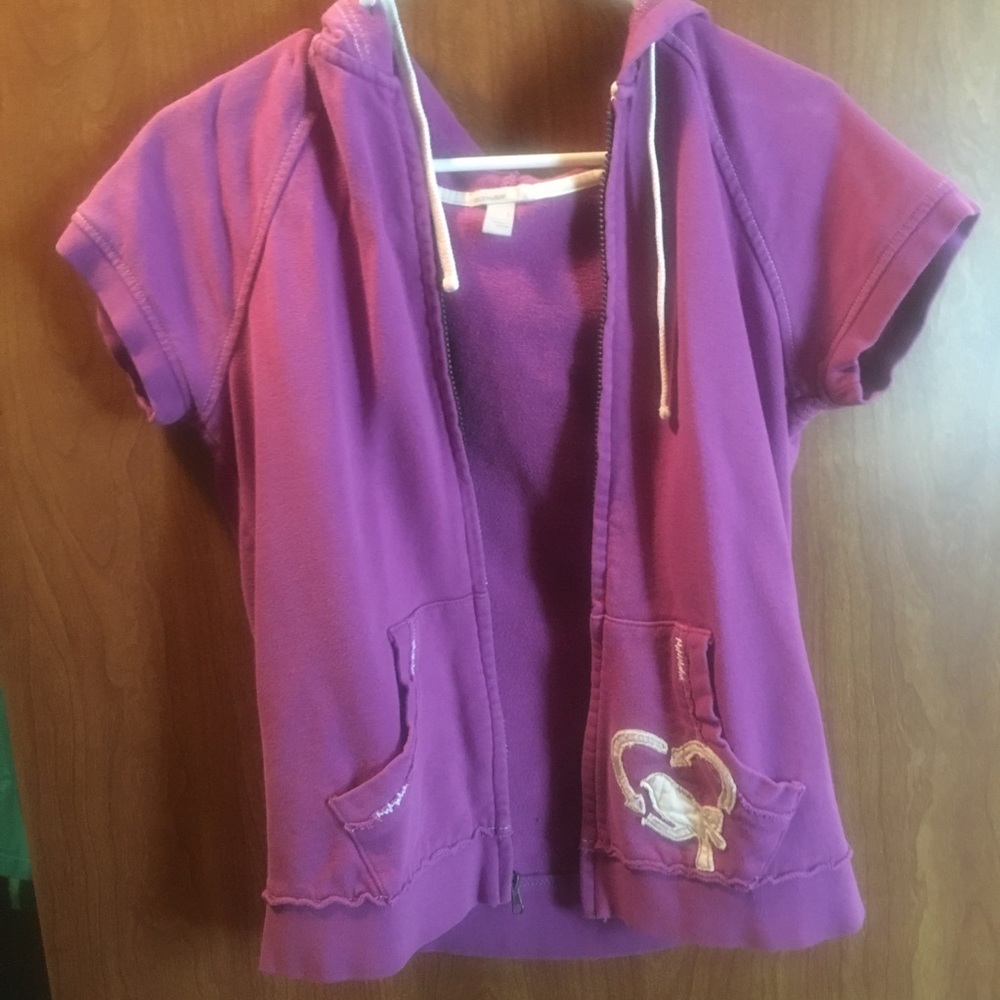Short sleeve zip up.