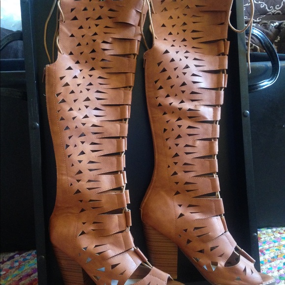 🔥💜✌🏽SOLD OUT OLLIO Women's Knee High Boho Boots - Picture 2 of 7