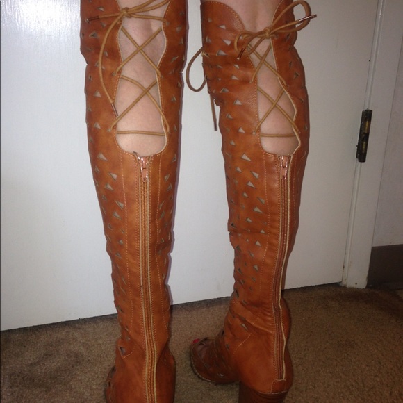 🔥💜✌🏽SOLD OUT OLLIO Women's Knee High Boho Boots - Picture 5 of 7