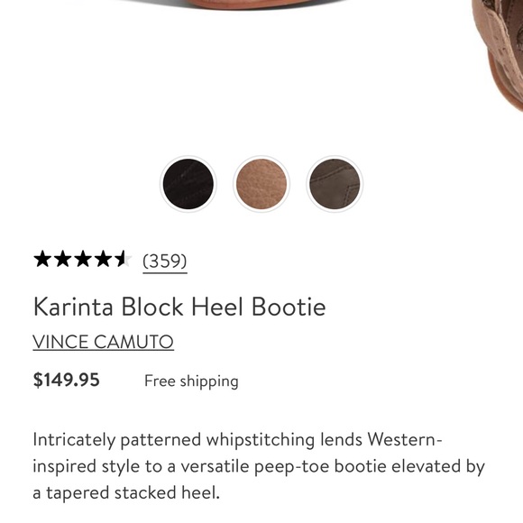 VINCE CAMUTO KARINTA PEEP TOE BOOTIE SANDAL 5.5 - Picture 7 of 7