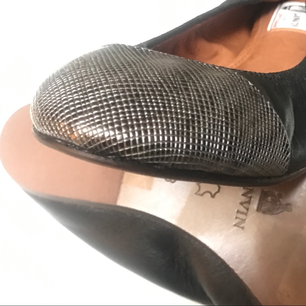 Lanvin Classic Ballet Flats, Black Leather