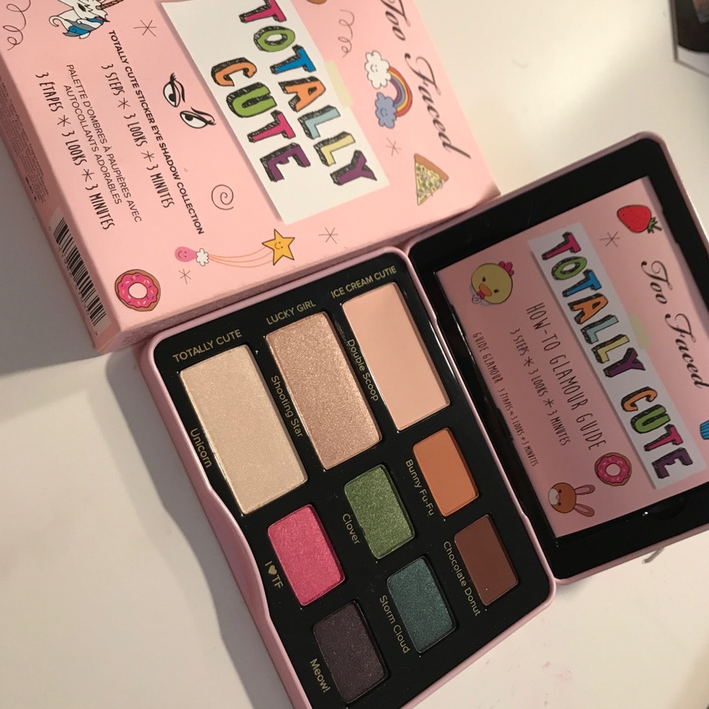 Authentic Too Faced Totally Cute Sticker Pallet