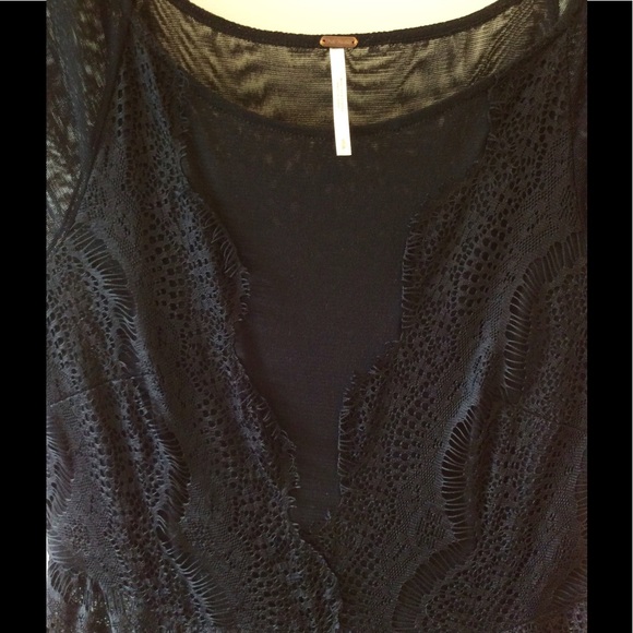 EUC Free People Black Lace Party Dress - Picture 3 of 4