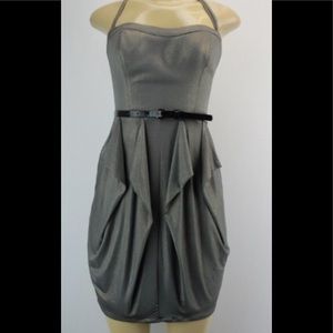 Jessica Simpson size 10 charcoal/gold dress