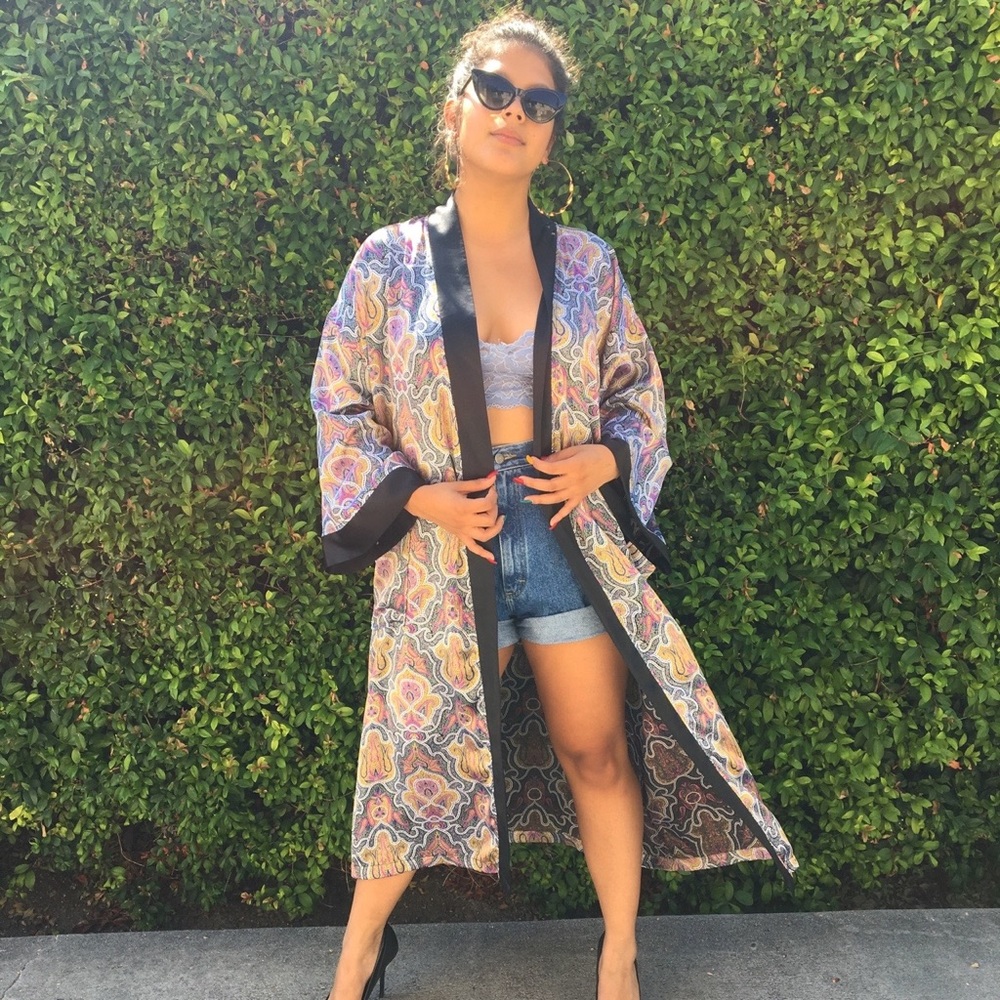Vintage Authentic Christian Dior Paisley Robe