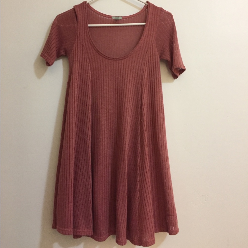 Ecote Ribbed short sleeve dress
