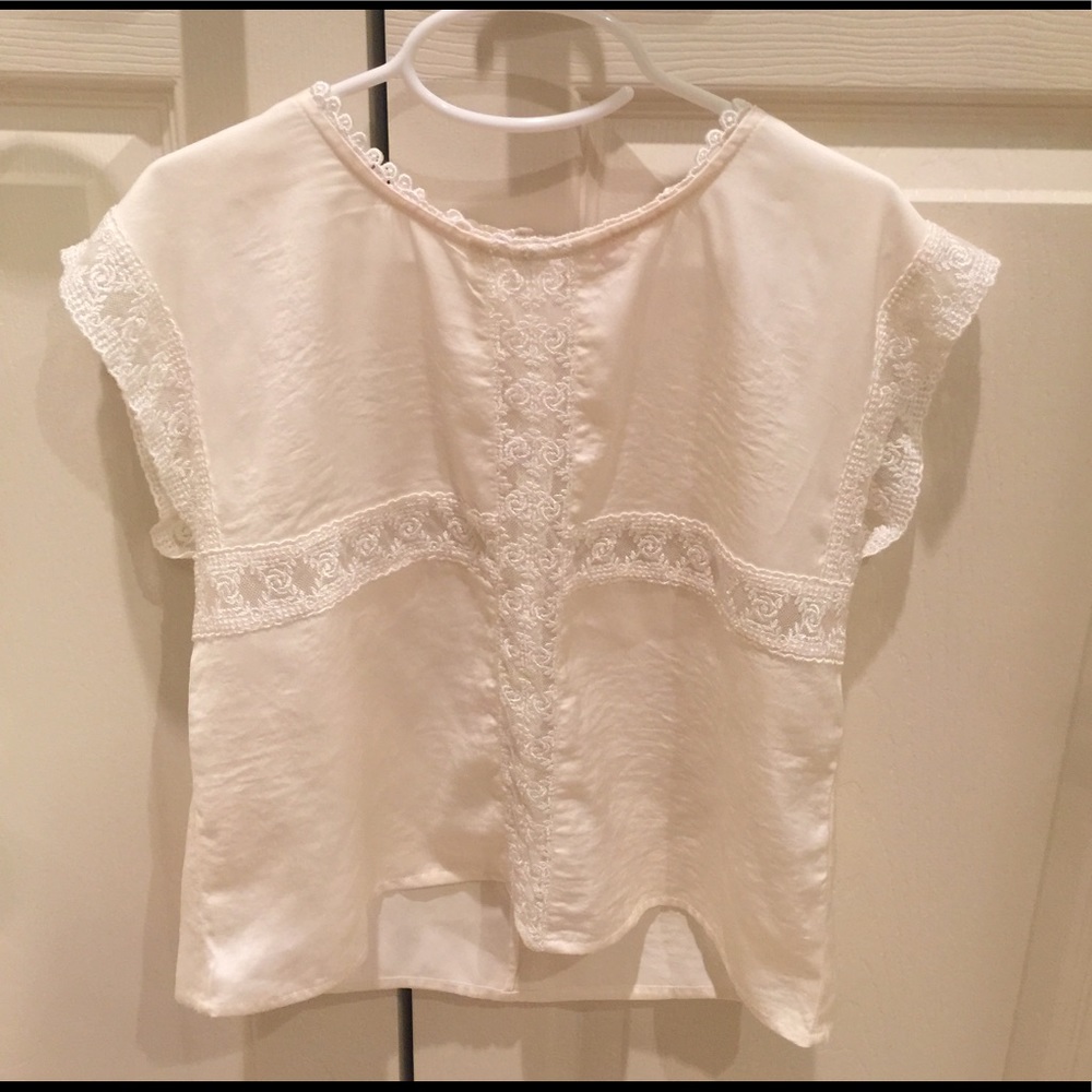 Ruby & Bloom ivory girls large(10-12) top