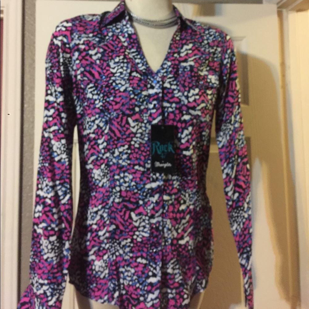 Wrangler Rock 47 size small, print Shirt