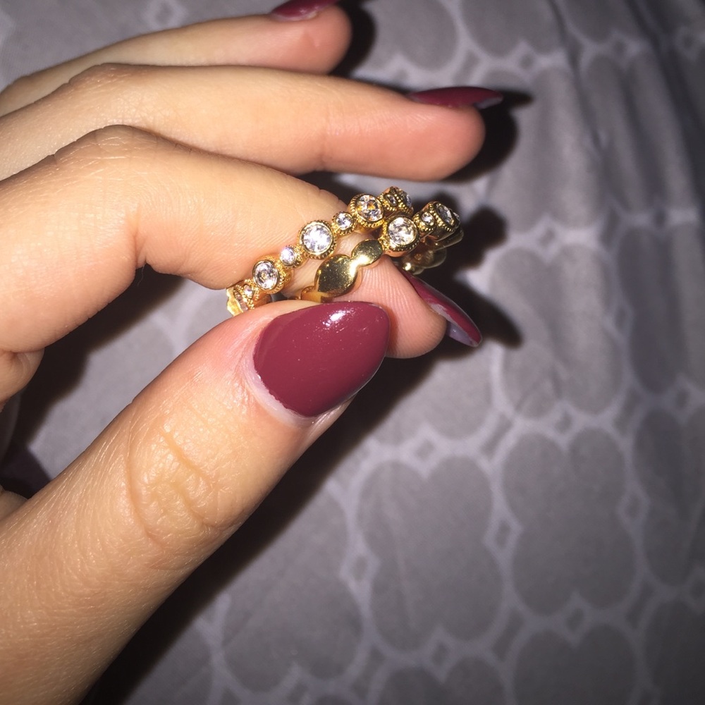 ZALES GOLD AND WHITE SAPPHIRE EARRINGS