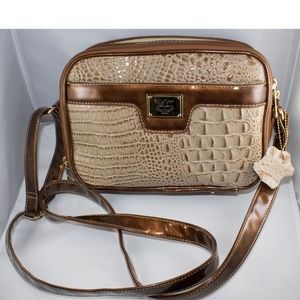 Like New M.C. leather crossbody purse