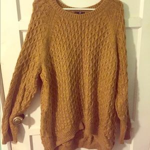 H&M Oversized Mustard Yellow Knit Sweater