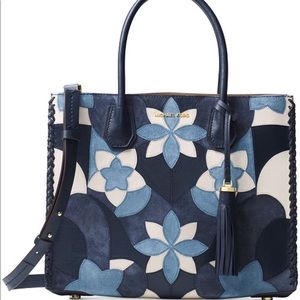 Michael kors mercer Blue floral admire handbag