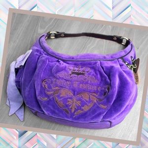 Juicy Couture Purple Velour Satchel