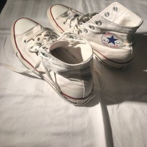 Women's white converse high top