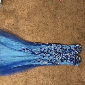 Blue prom dress