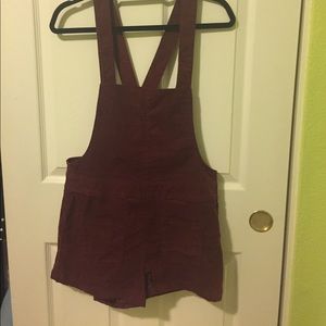 Burgundy Overalls